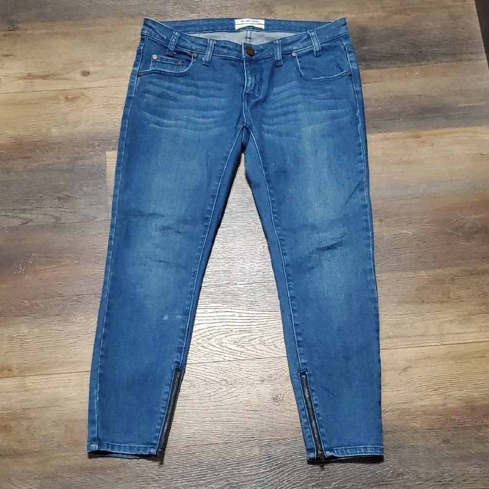 One Teaspoon Blue Ankle Cropped Jeans